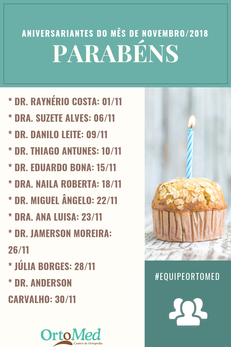Parabéns aos aniversariantes deste mês