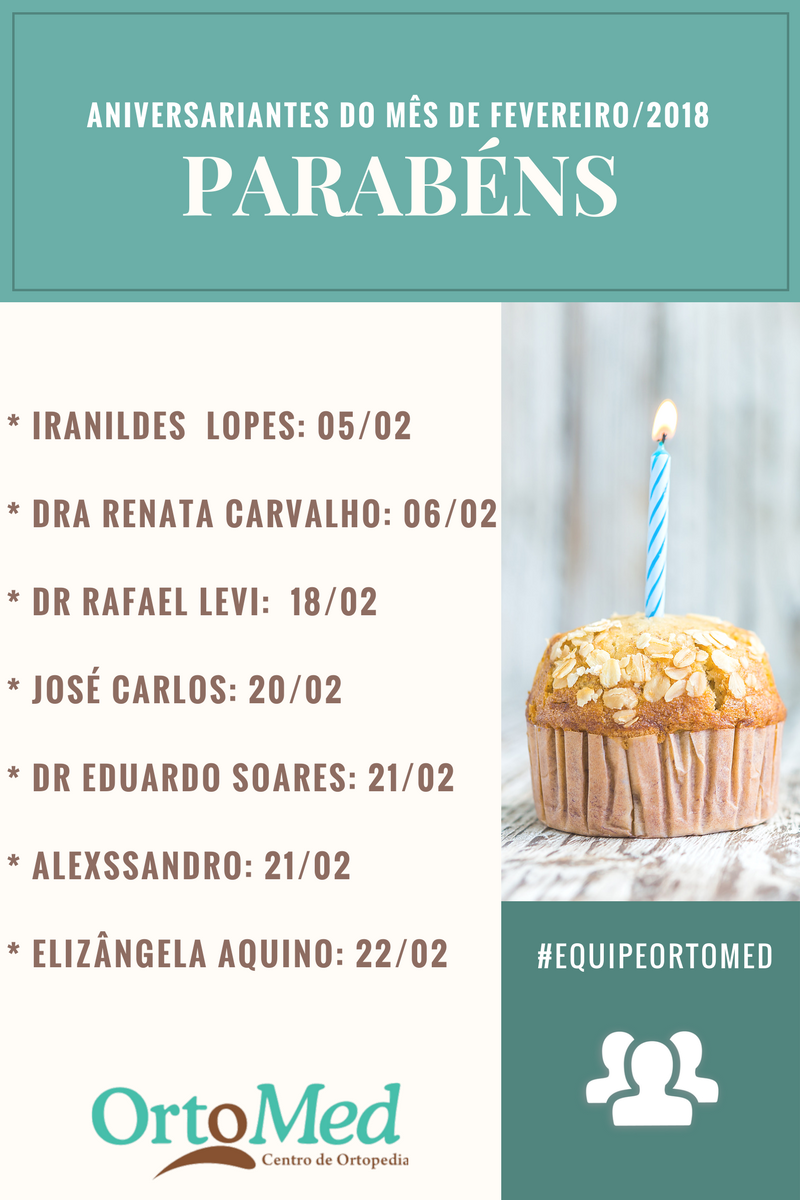 Parabéns aos funcionários de aniversário este mês