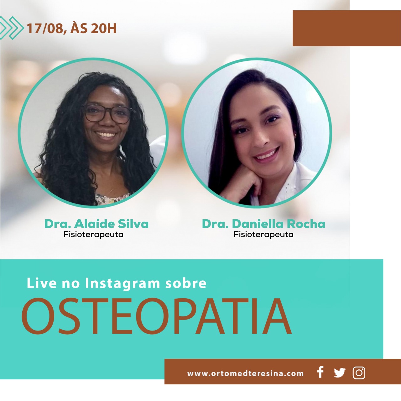 Fisioterapeutas da Ortomed fazem live sobre Osteopatia 